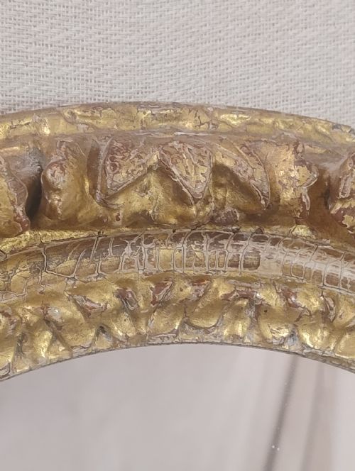 VERY EARLY C1700 GILTWOOD OVAL MIRROR - ADDITIONAL PHOTO 8