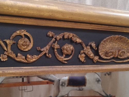 LARGE ANTIQUE PARCEL GILT OVERMANTLE MIRROR C1820 - ADDITIONAL PHOTO 2