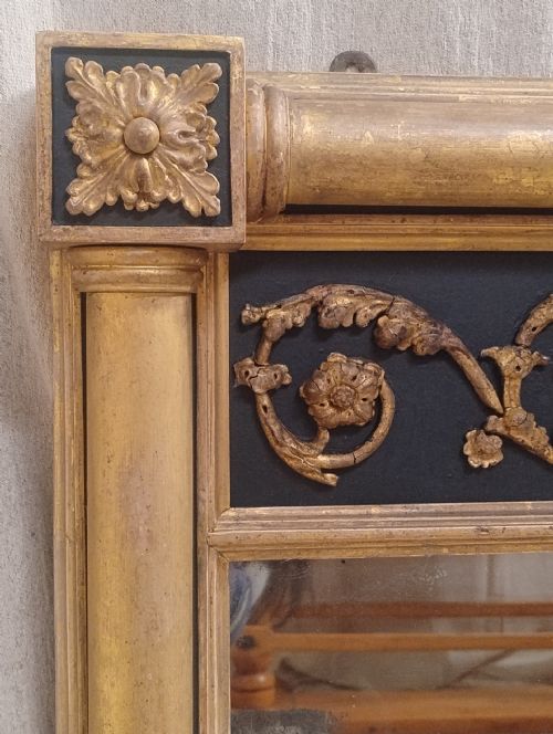 LARGE ANTIQUE PARCEL GILT OVERMANTLE MIRROR C1820 - ADDITIONAL PHOTO 6