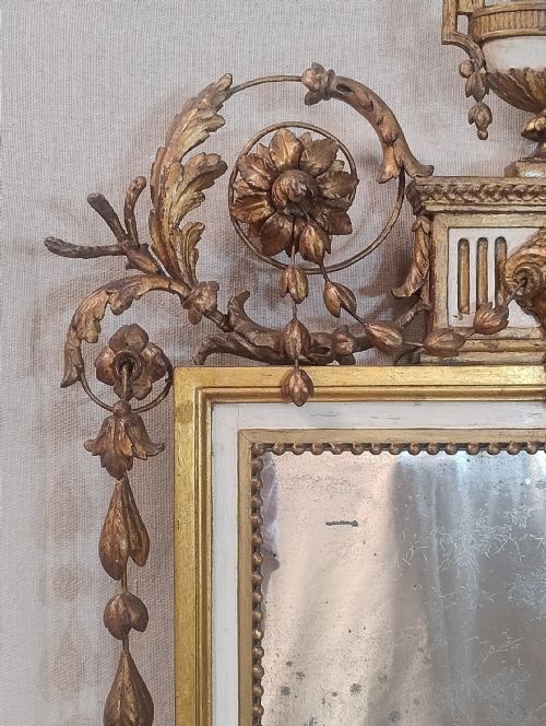 ADAM REVIVAL PARCEL GILT PIER GLASS WALL MIRROR C1900 - ADDITIONAL PHOTO 1