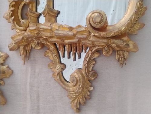 FINE PAIR OF ANTIQUE MIRRORS CHIPPENDALE REVIVAL C1880 - ADDITIONAL PHOTO 3