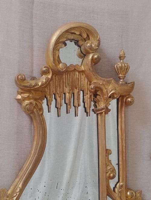 FINE PAIR OF ANTIQUE MIRRORS CHIPPENDALE REVIVAL C1880 - ADDITIONAL PHOTO 1