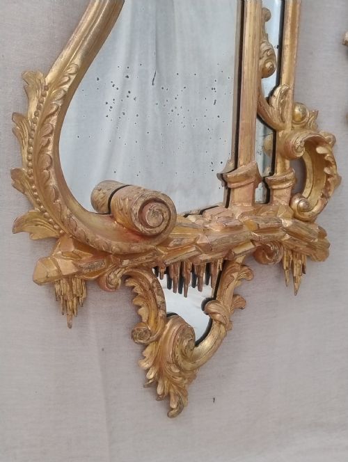 FINE PAIR OF ANTIQUE MIRRORS CHIPPENDALE REVIVAL C1880 - ADDITIONAL PHOTO 2