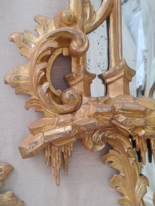 FINE PAIR OF ANTIQUE MIRRORS CHIPPENDALE REVIVAL C1880 - ADDITIONAL PHOTO 4