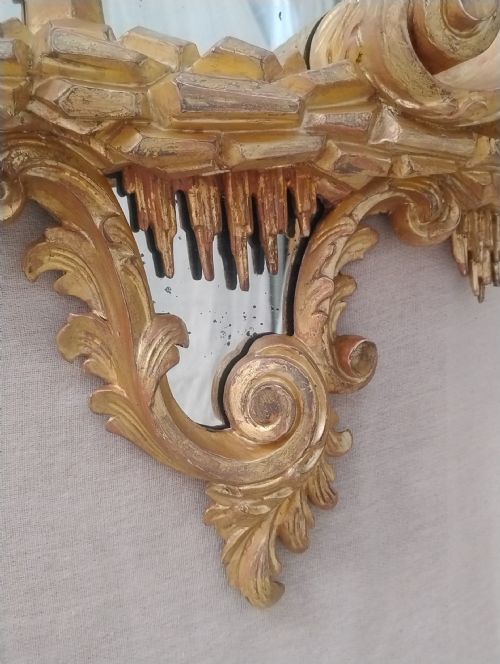 FINE PAIR OF ANTIQUE MIRRORS CHIPPENDALE REVIVAL C1880 - ADDITIONAL PHOTO 5