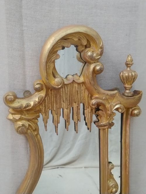 FINE PAIR OF ANTIQUE MIRRORS CHIPPENDALE REVIVAL C1880 - ADDITIONAL PHOTO 7