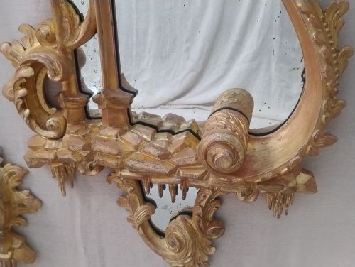 FINE PAIR OF ANTIQUE MIRRORS CHIPPENDALE REVIVAL C1880 - ADDITIONAL PHOTO 8