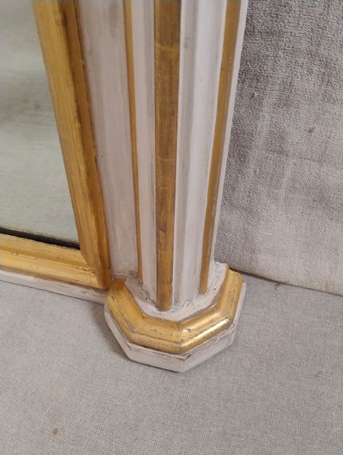 LARGE ANTIQUE PARCEL GILT OVERMANTLE MIRROR C1860 - ADDITIONAL PHOTO 8