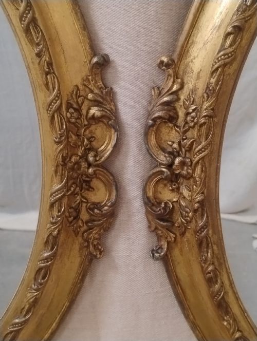 PAIR OF ANTIQUE GILT OVAL WALL MIRRORS C1880 - ADDITIONAL PHOTO 7