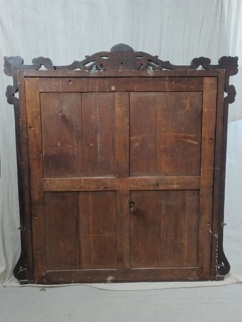 LARGE ANTIQUE MAHOGANY OVERMANTLE MIRROR C1860 - ADDITIONAL PHOTO 1