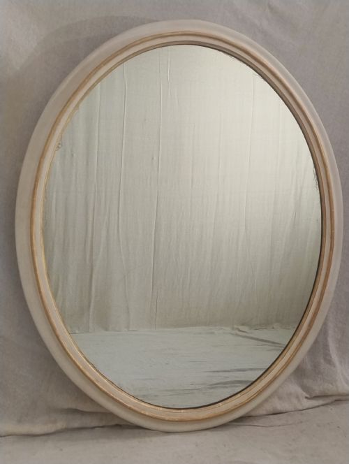 VERY LARGE ANTIQUE OVAL MIRROR PARCEL GILT C1860