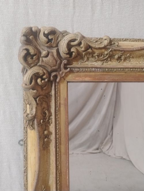 LARGE PAIR OF ANTIQUE MIRRORS PARCEL GILT C1880 - ADDITIONAL PHOTO 2