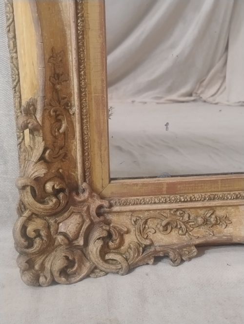 LARGE PAIR OF ANTIQUE MIRRORS PARCEL GILT C1880 - ADDITIONAL PHOTO 3