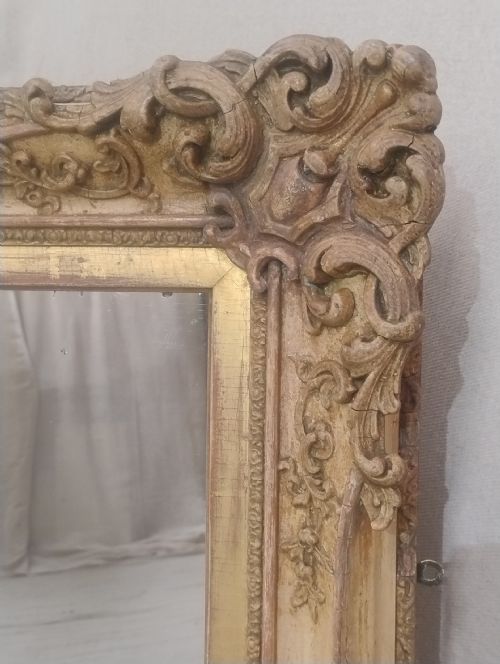 LARGE PAIR OF ANTIQUE MIRRORS PARCEL GILT C1880 - ADDITIONAL PHOTO 4