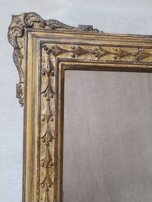 LARGE ANTIQUE GILT OVERMANTLE MIRROR C1880 - ADDITIONAL PHOTO 6