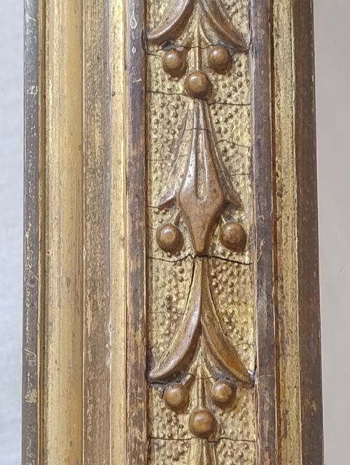 LARGE ANTIQUE GILT OVERMANTLE MIRROR C1880 - ADDITIONAL PHOTO 7