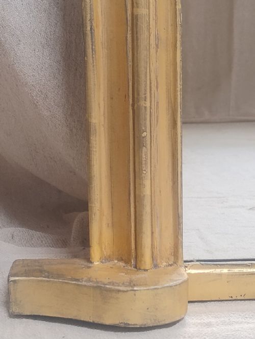 LARGE ANTIQUE GILT OVERMANTLE MIRROR C1870 - ADDITIONAL PHOTO 6