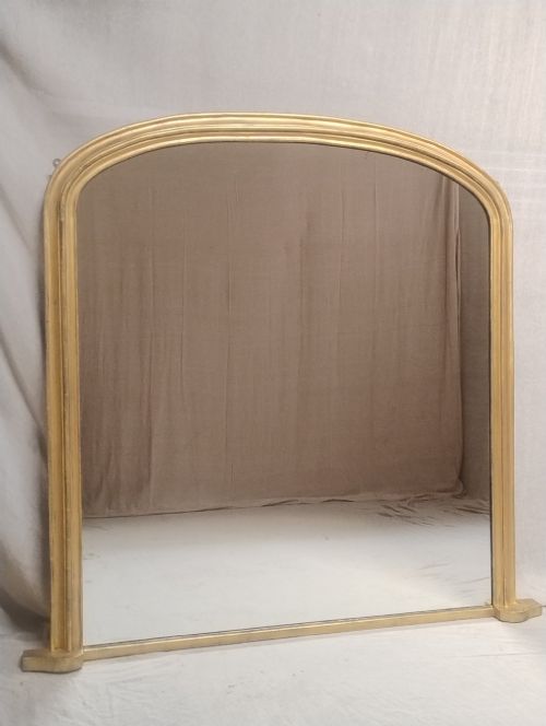 Large Antique Gilt Overmantle Mirror C1870