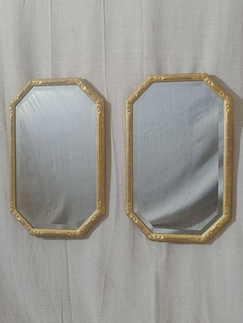 Pair of Water Gilded Mirrors, C.1910