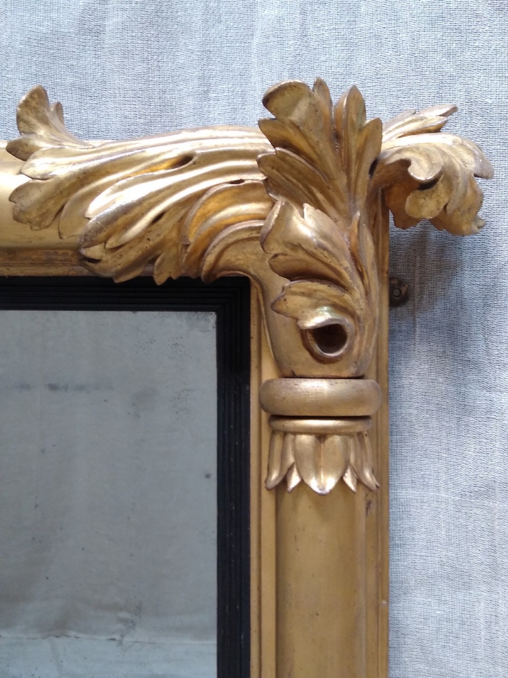Large Antique Gilt Overmantle Wall Mirror c1830 View III