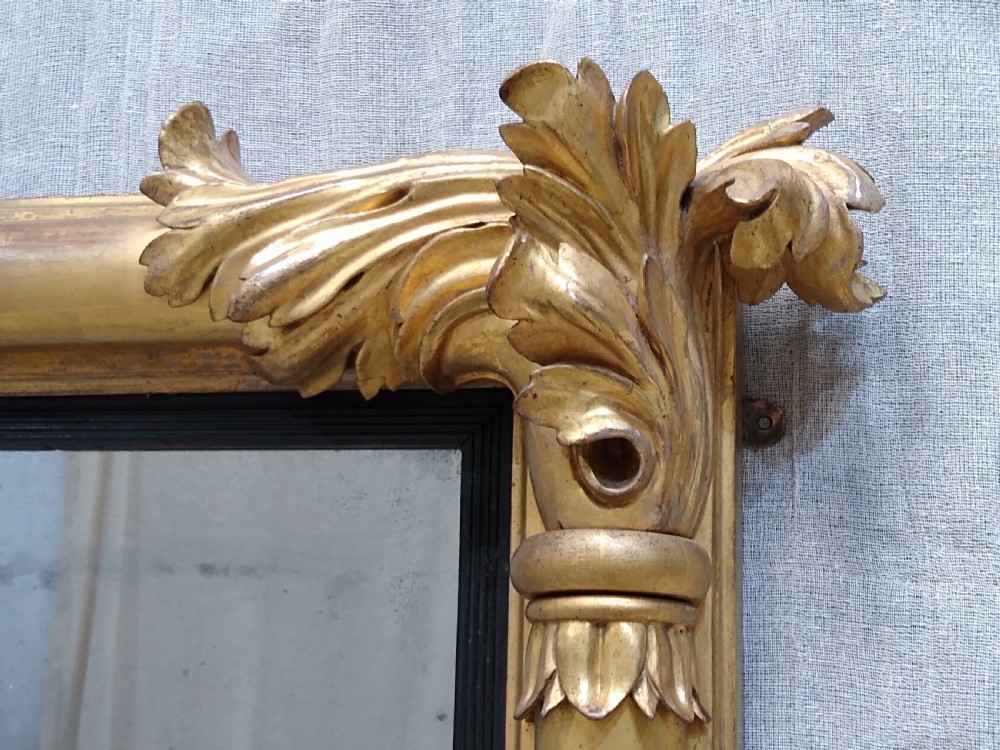 Large Antique Gilt Overmantle Wall Mirror c1830 View IV