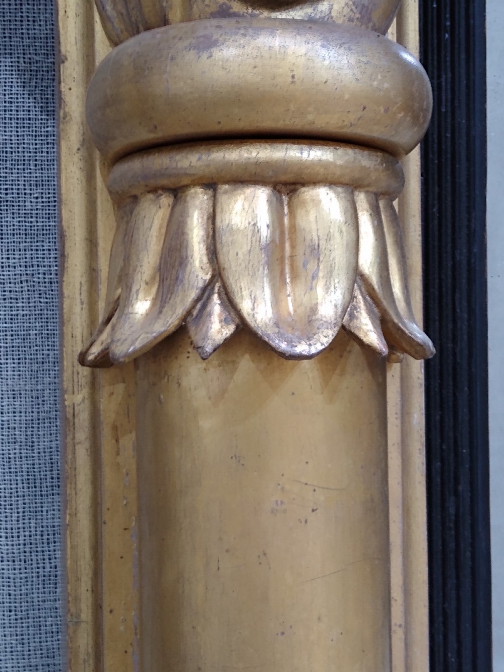 Large Antique Gilt Overmantle Wall Mirror c1830 View V