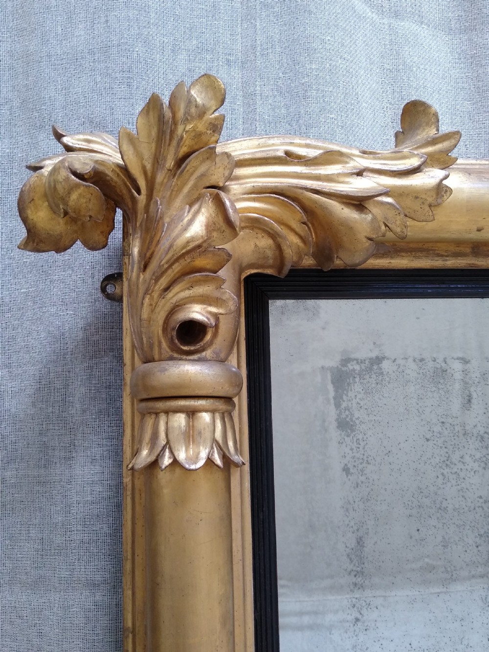 Large Antique Gilt Overmantle Wall Mirror c1830 View IX