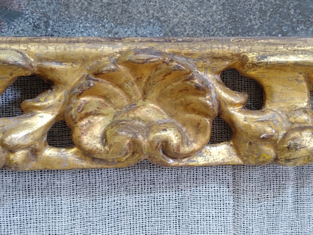 Very Early English Carved Giltwood Wall Mirror c1680  View VIII
