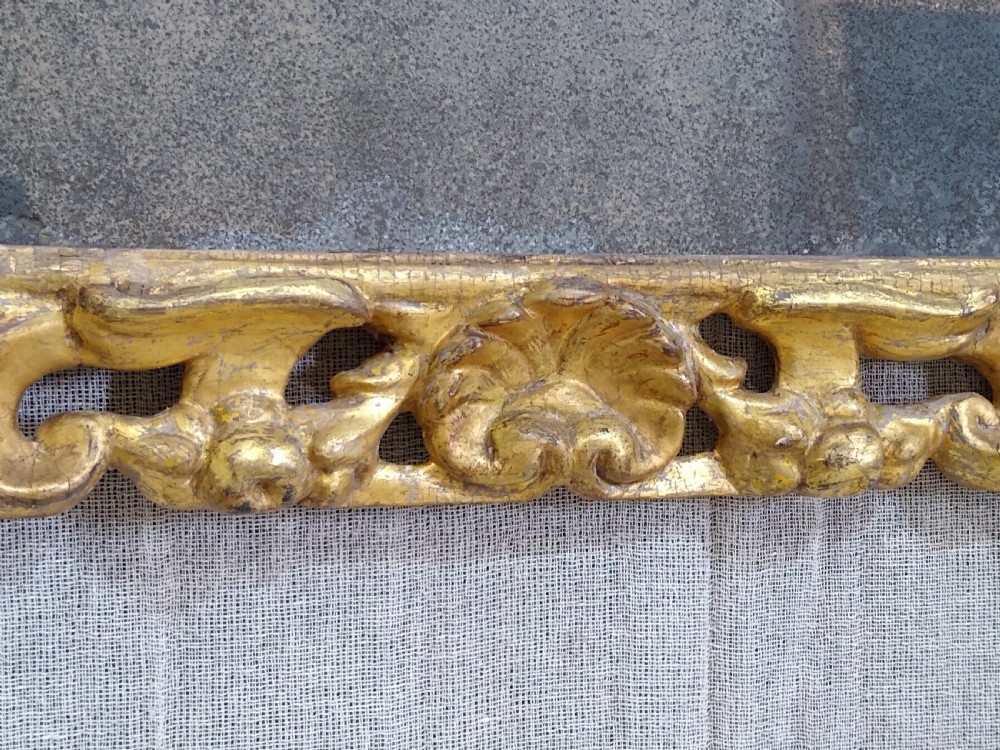 Very Early English Carved Giltwood Wall Mirror c1680  View IX
