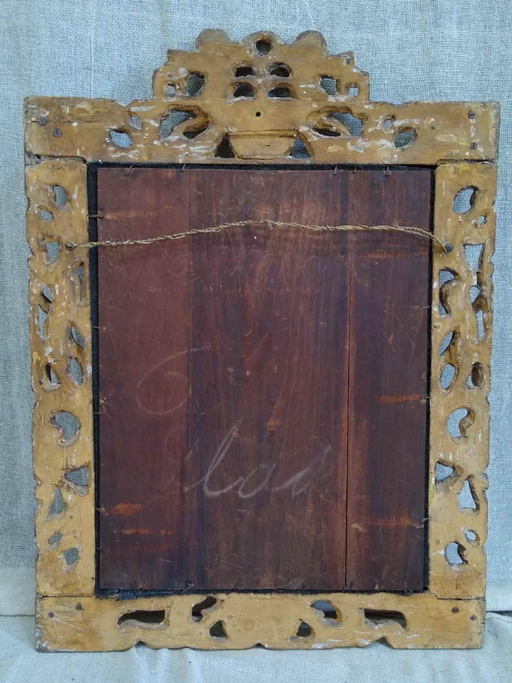 Very Early English Carved Giltwood Wall Mirror c1680  View XI