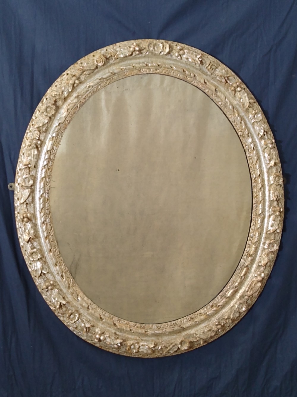 Charles II Antique Silver Gilt Oval Wall Mirror c1670 View X