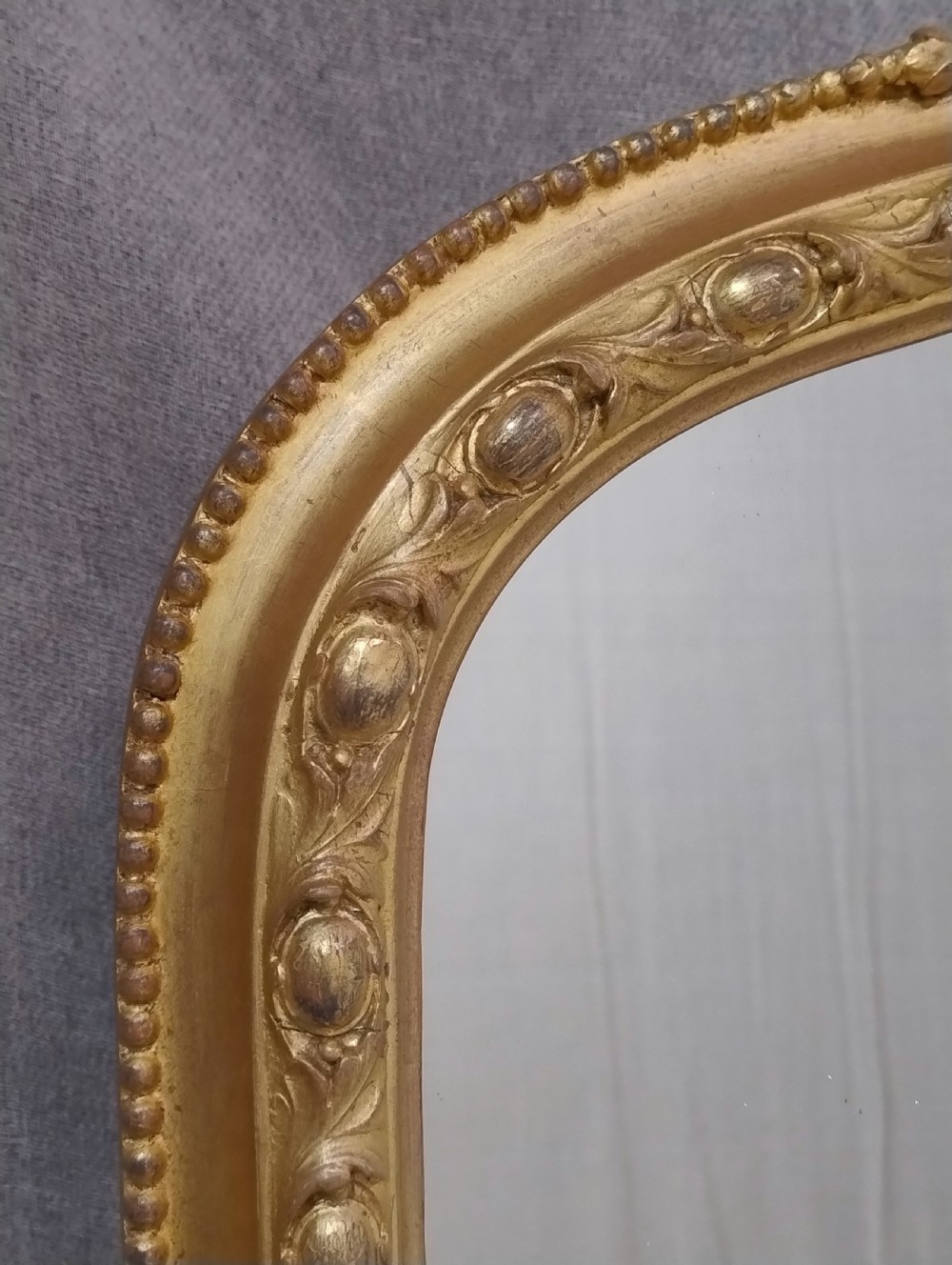Large Antique Gilt Overmantle Wall Mirror c 1870 View II