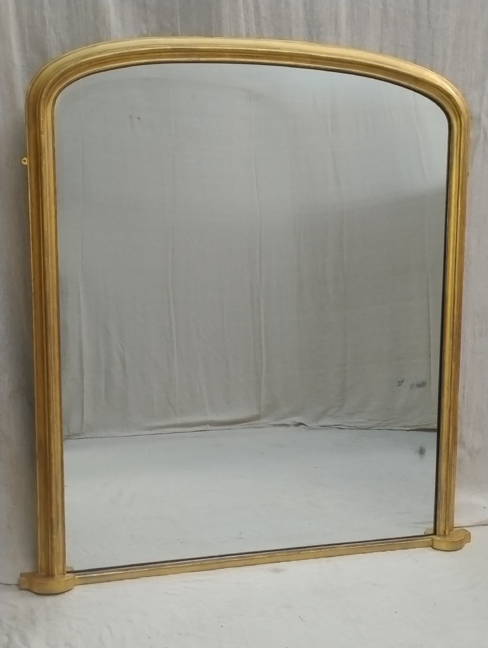 Large Antique Gilt Overmantle Mirror c1870