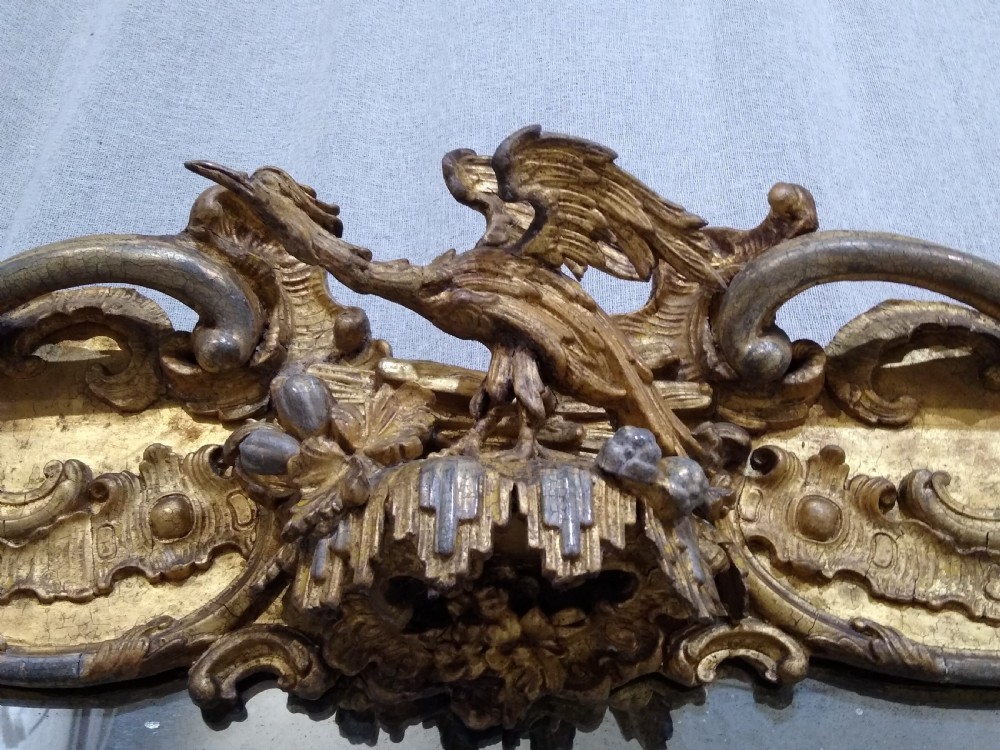 Large Antique Gilt Overmantle Wall Mirror c1860 View III