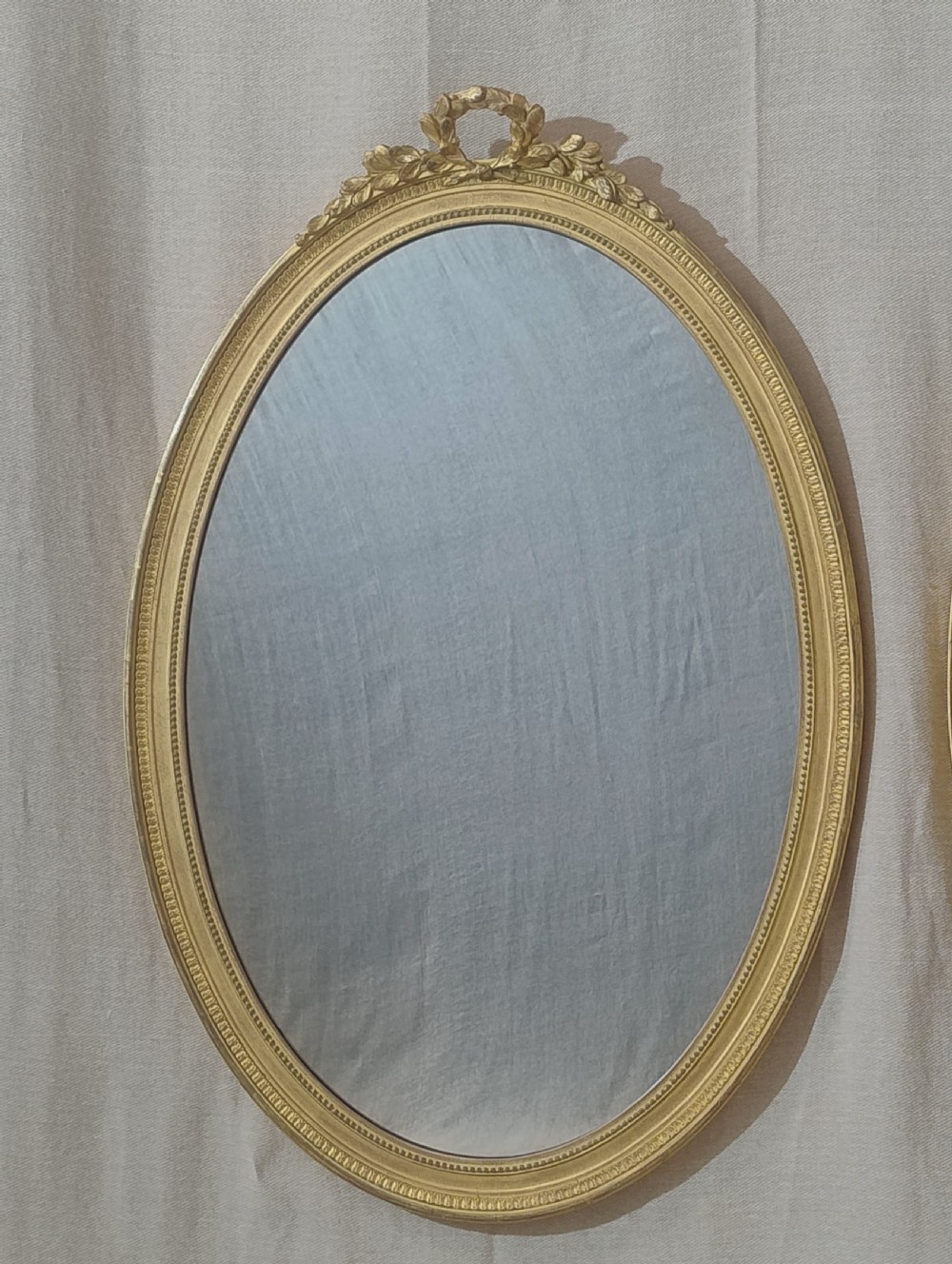 A Fine Pair of Giltwood Oval Mirrors c 1890 View IX