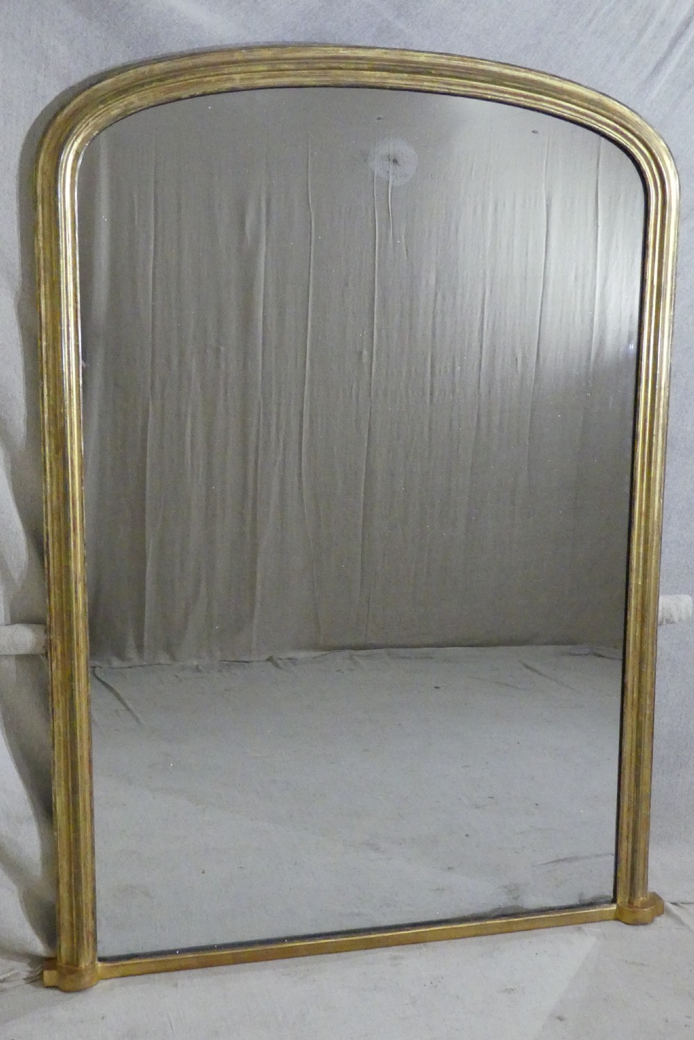 Very Large Antique Gilt Overmantle Mirror c 1860