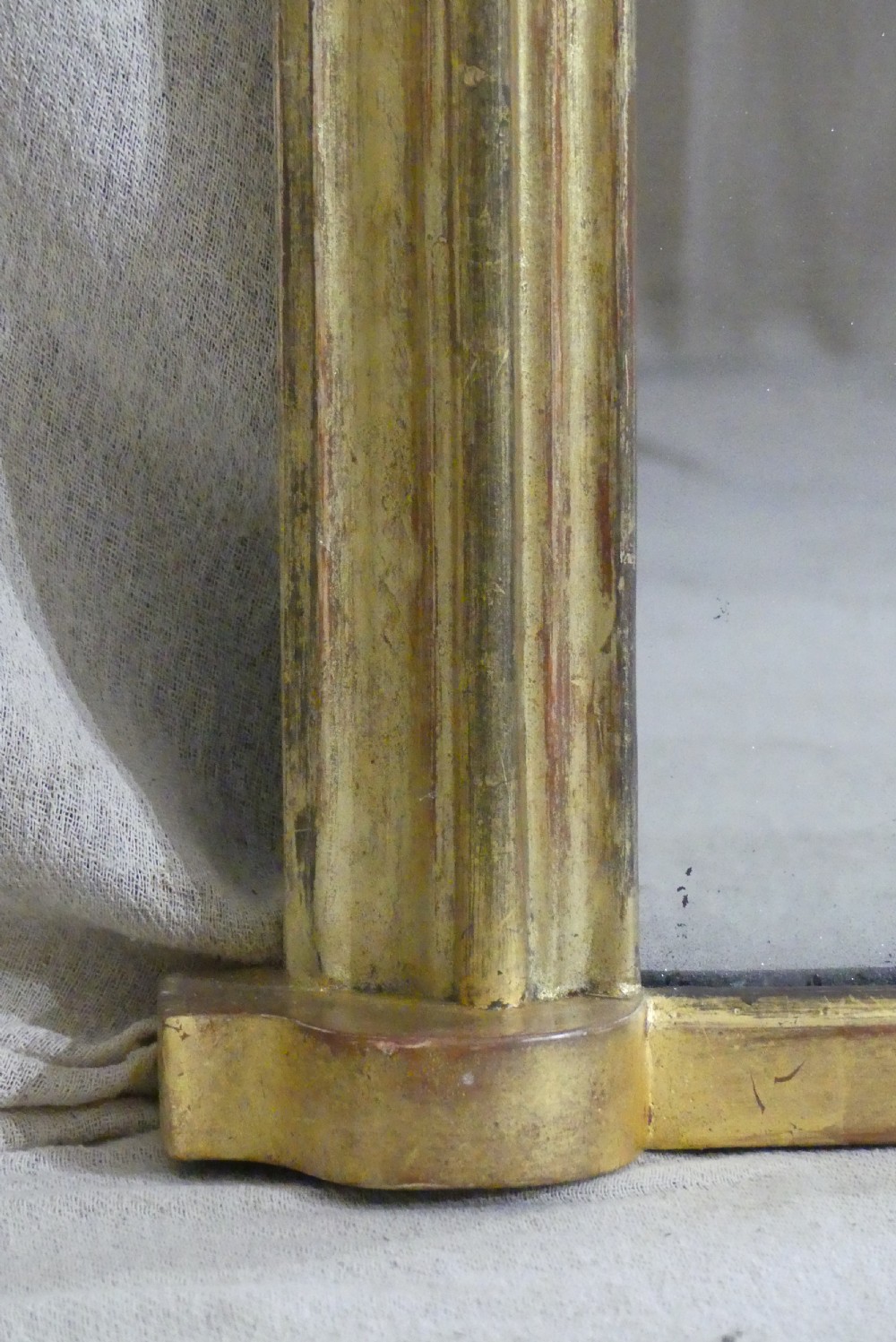 Very Large Antique Gilt Overmantle Mirror c 1860 View IV