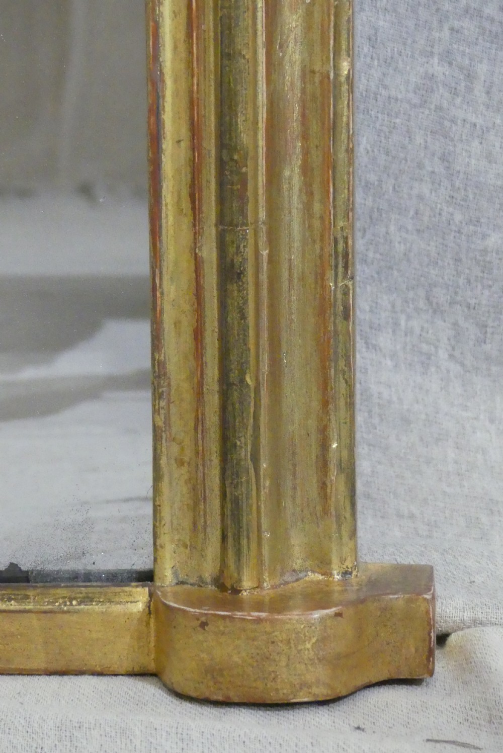 Very Large Antique Gilt Overmantle Mirror c 1860 View V