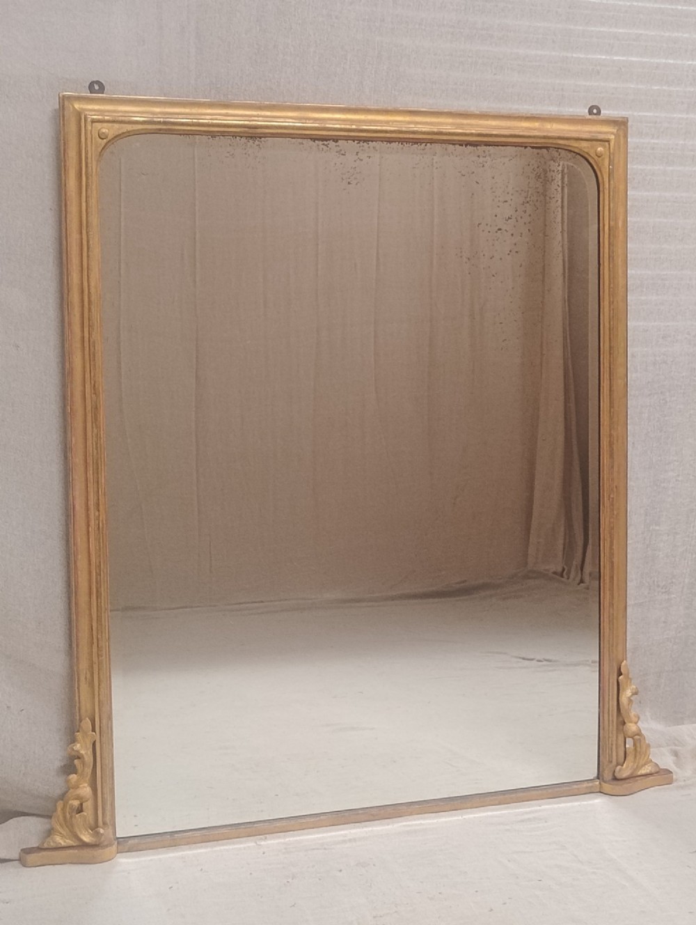 Large Antique Gilt Overmantel Mirror
