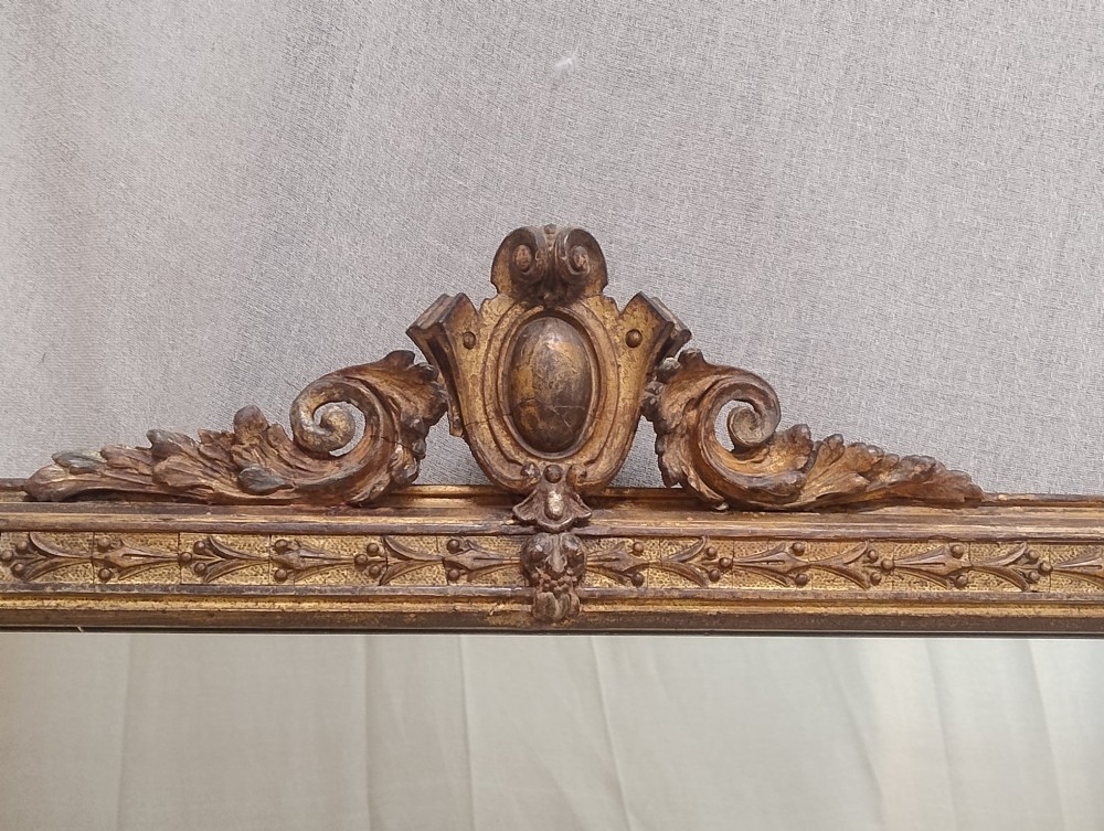 Large Antique Gilt Overmantle Mirror c1880 View II