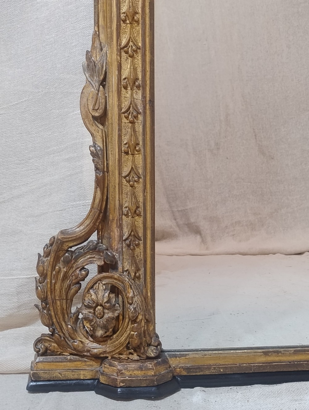 Large Antique Gilt Overmantle Mirror c1880 View V