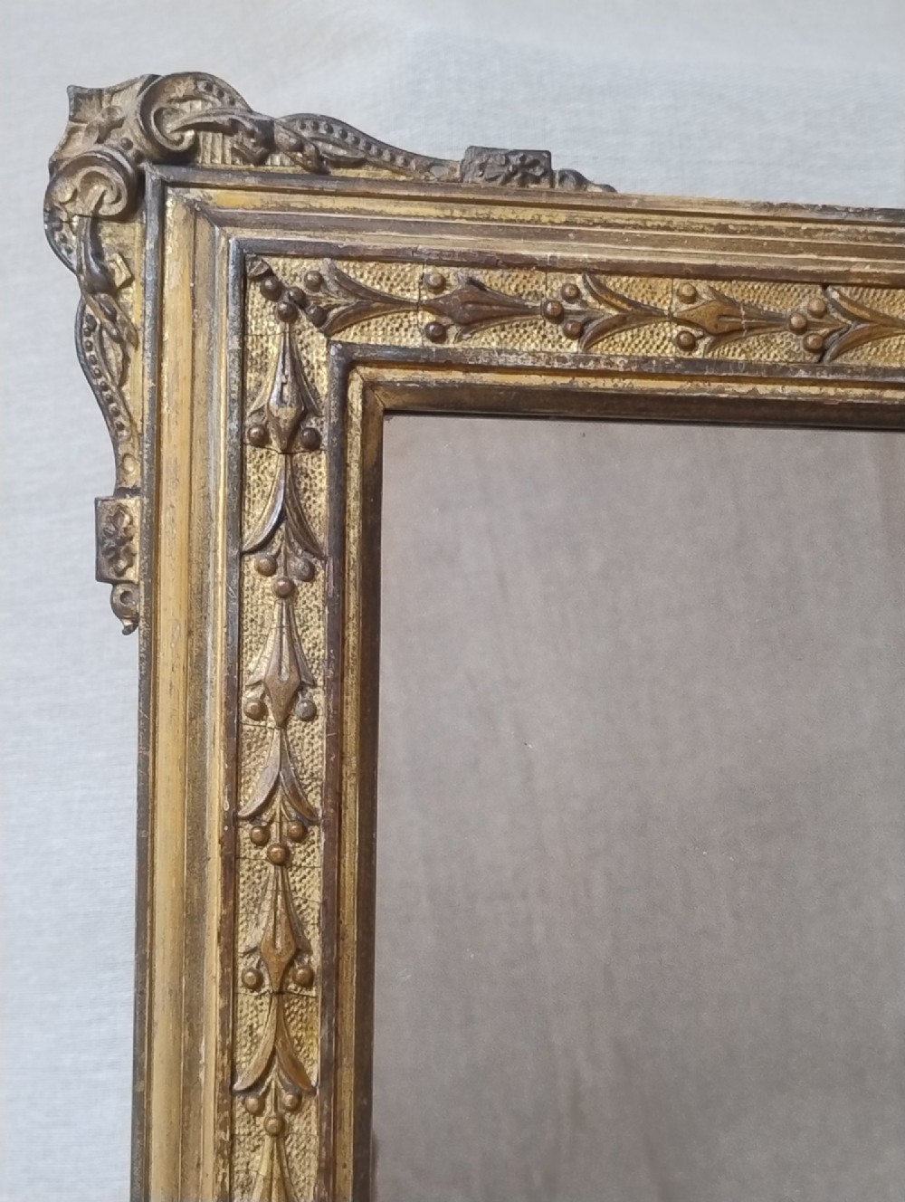 Large Antique Gilt Overmantle Mirror c1880 View VII