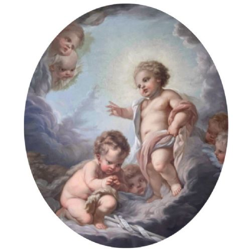 fig 5. Painting of the Baby Jesus and the Infant Saint John, Leopoldo Dumini (Italian, 1825-1908)