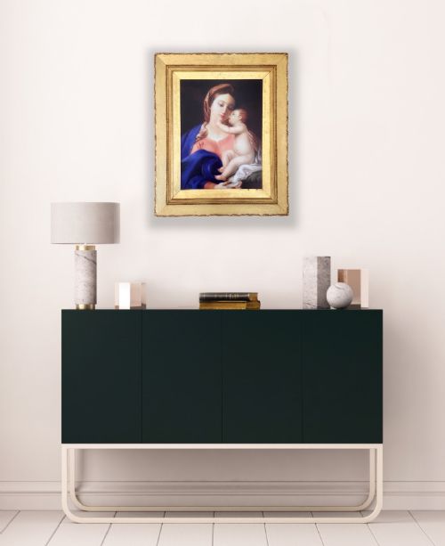fig 1. (XX) Continental School Painting of the Virgin and Child, After Pompeo Batoni (1708–1787)