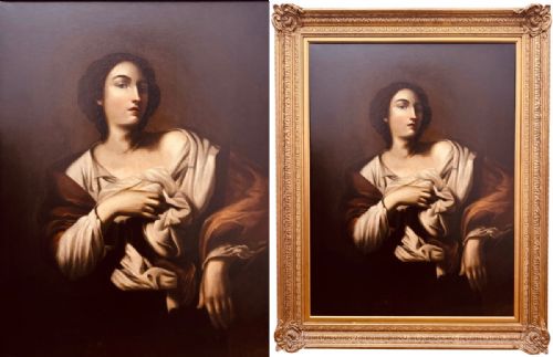 fig 3. Portrait Of Saint Agatha, 19th Century Italian School, After Francesco Guarino (1611–1654)