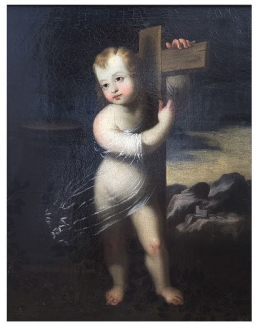 fig 1. Painting of The Child Jesus Embracing the Cross, Circle of Bartolomé Esteban Murillo (1618-1682)