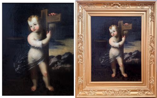 fig 2. Painting of The Child Jesus Embracing the Cross, Circle of Bartolomé Esteban Murillo (1618-1682)