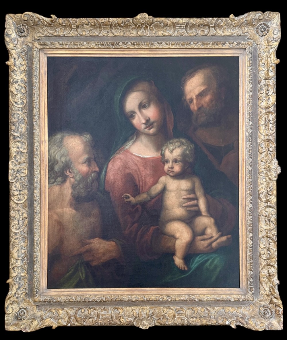 Painting of The Holy Family with Saint Jerome, After Correggio (Antonio Allegri, c. 1489-1534)