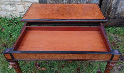 19TH CENTURY AMBOYNA CARD TABLE ATTRIBUTED TO GREGORY AND CO REGENT STREET LONDON - ADDITIONAL PHOTO 11
