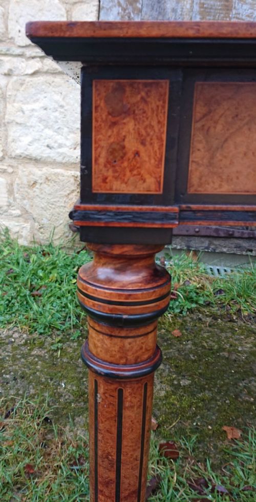19TH CENTURY AMBOYNA CARD TABLE ATTRIBUTED TO GREGORY AND CO REGENT STREET LONDON - ADDITIONAL PHOTO 15